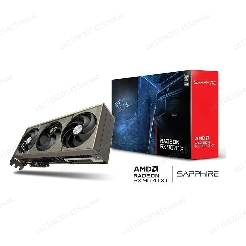 Second Hand Sapphire RX 9070 XT Radeon GPU 16GB GDDR6 256 Bit PCIe Fan Cooled Desktop Gaming Video Card DP Output
