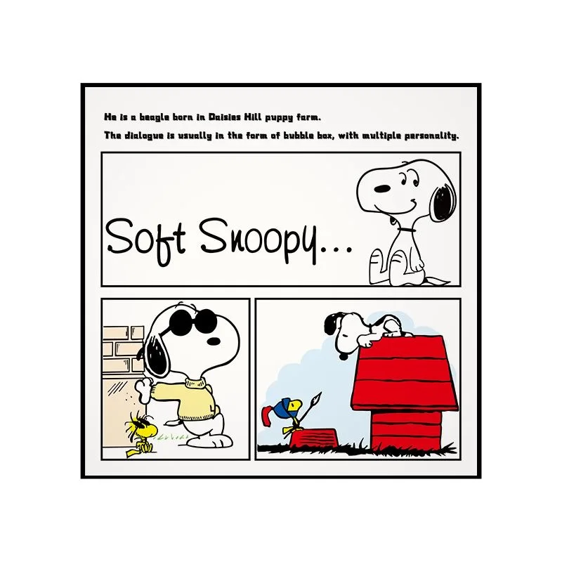 MINISO سنوبي اللوحة الزخرفية طلاء جدران غرفة الأطفال غرفة نوم غرفة الطعام جدارية اللوحة السرير قماش اللوحة #5