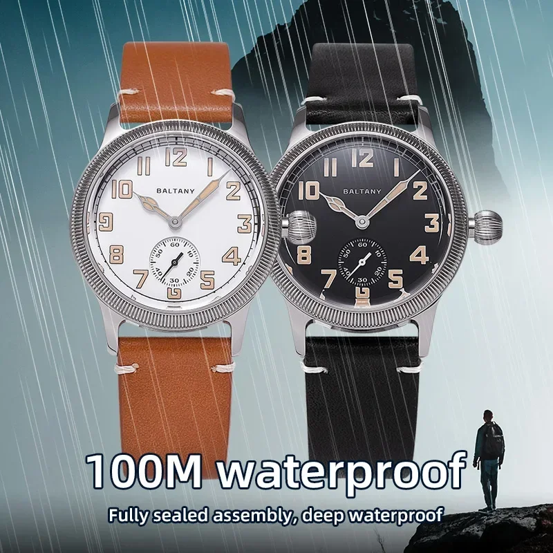 Baltany WW1 Trench Watch Original Rare Watches Men ST1701 Sapphire 100M Waterproof  Vintage Automatic Military Homage Watches