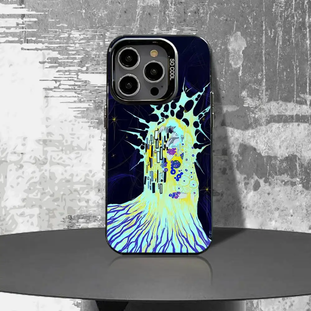 Hex Tech Psychedelic Phone Case For iPhone 16,15,14,13,12,11,Pro,XS,Max,Plus,Mini,SE4,E Black Matte Shockproof Cover