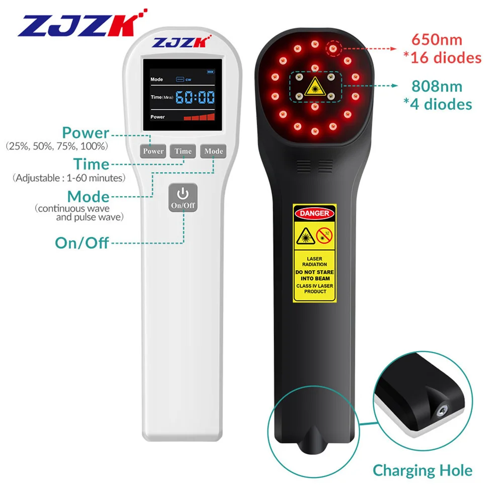 ZJZK 880mW 20 Diodes Professional Physiotherapy Appliance For home use Legs Relax Massage and Blood Circulation & Pain Relief