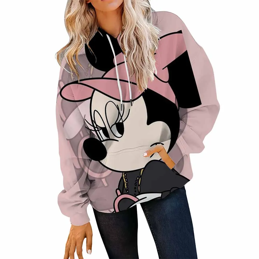 2026 مرحبا كيتي طباعة بلوزات النساء الشتاء هوديس Crewneck فضفاض البلوز أساسيات ملابس حريمي مريحة #6