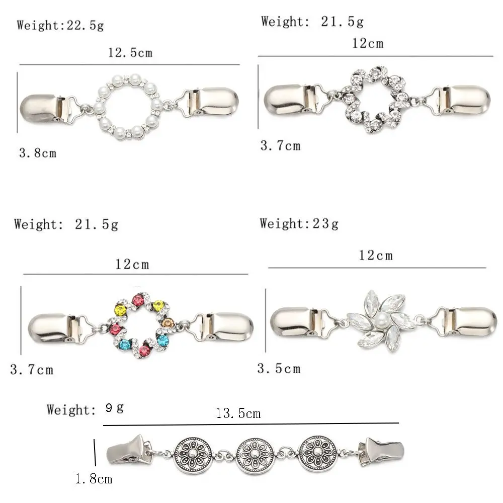 Vintage Cardigan Duck Clip Fashion Women Shawl Clip Shiny Rhinestone Blouse Collar Pin Brooches Sweater Scarf Clasp Charm