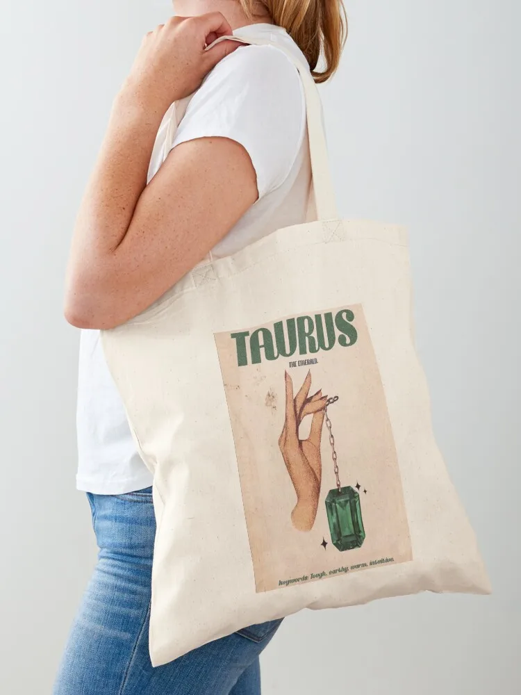 Taurus Zodiac Poster Tote Bag tote bag men's shopping cart bags Cloth bags Canvas Tote Bag