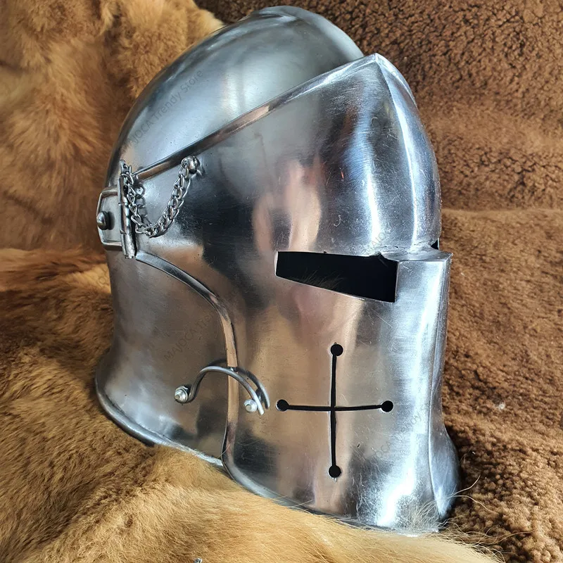 15th Century Medieval Barbute Helmet Knight Helm Fully Wearable Helmet for Him Gift Item