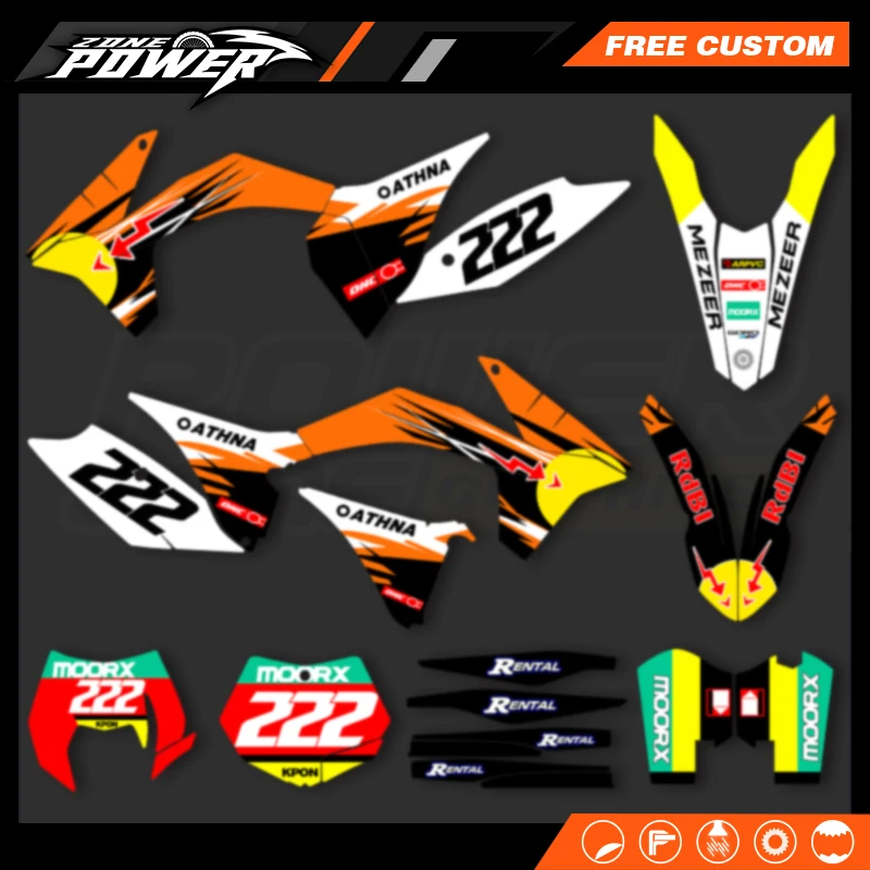 

Мотоциклетная графическая фоновая наклейка Powerzone для KTM SX SXF XC 2011 2012 EXC EXC-F XCW 2012 2013