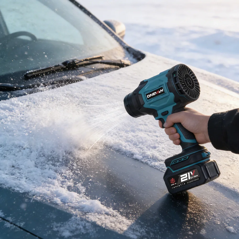 ONEVAN 2-in-1 Bürstenloser Elektro-Turbogebläse-Jetventilator 350m/s Garten-Laub-Staubsauger-Reinigungsgerät für Makita 18V Akku – Detail 9