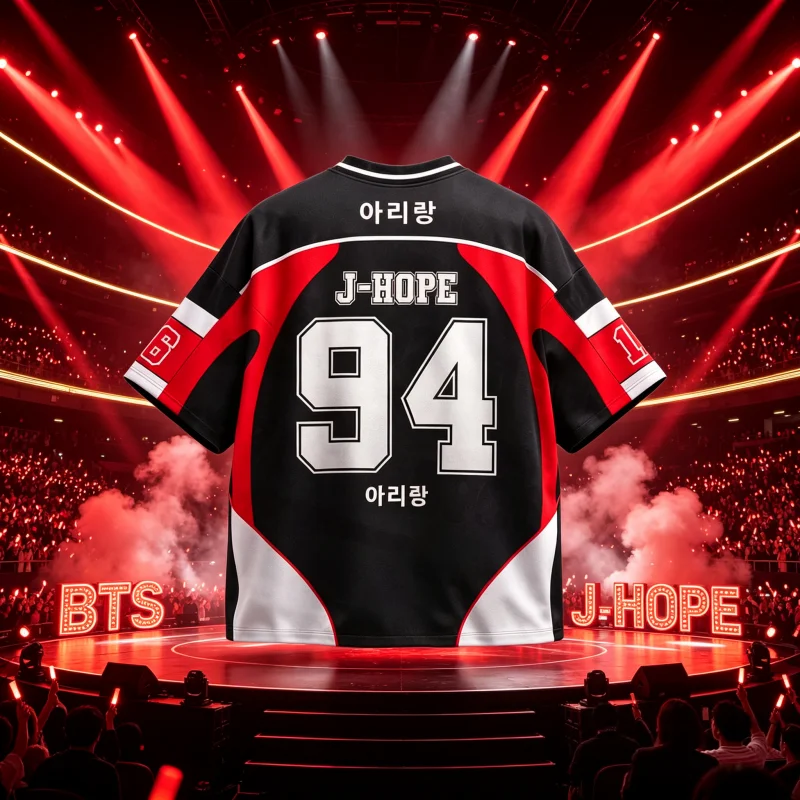 Korean Boy Band Merch Fan Edition Jersey T-shirt KPOP Star Style Printed Breathable Sportswear Daily Street Wear Family Matching