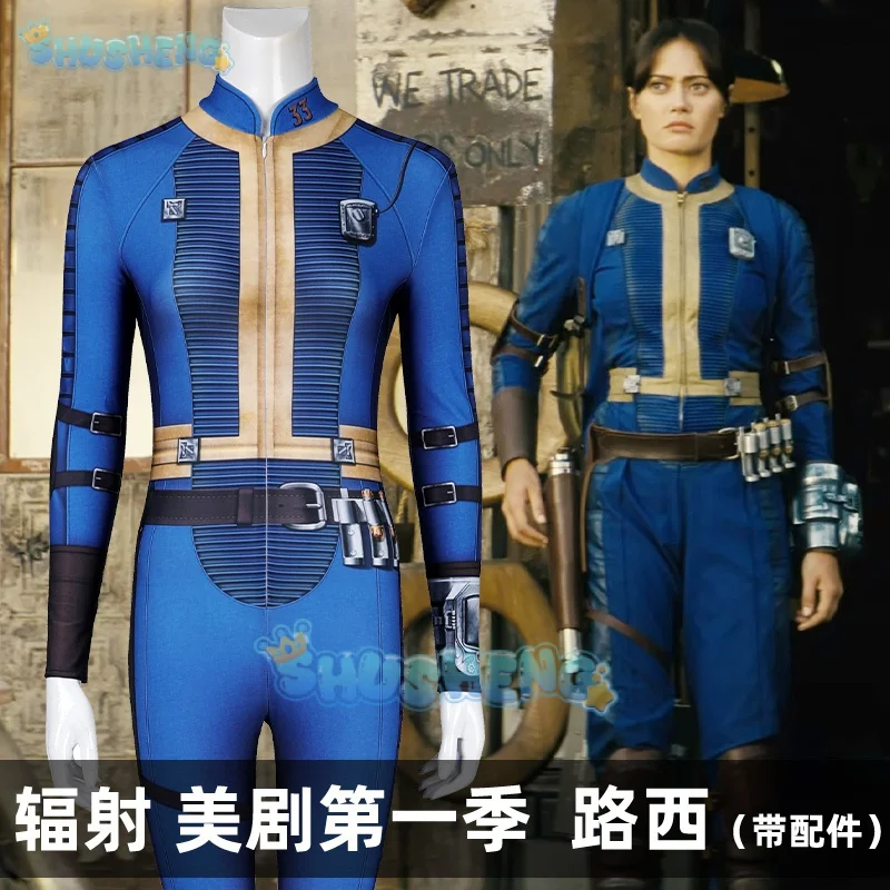 Lucy cosplay game Fallout locker 33 Cosplay Costume Lucy MacLean belt armor uniform arm props Halloween accessories