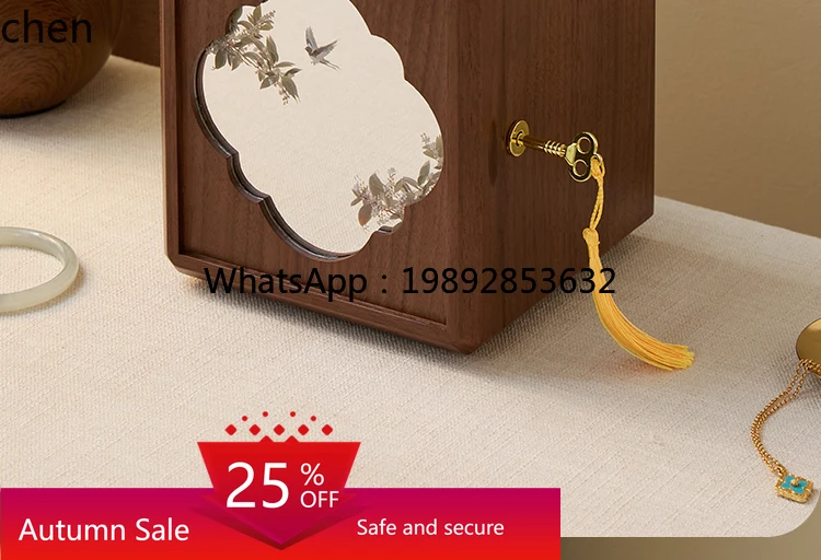 

Wooden Jewelry Box with Lock High-end Jewelry Storage Box Gift home decoration accessories