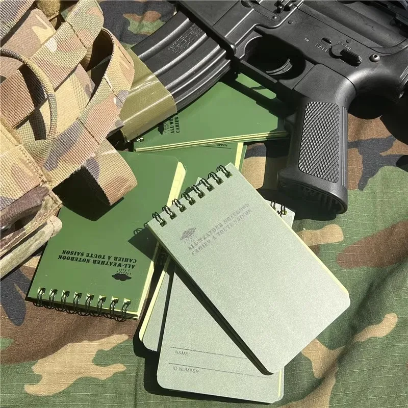 TACTICAL TOM Military Green Waterproof Outdoor Sniper Recorder Memo all-weather Notebook EDC Portable