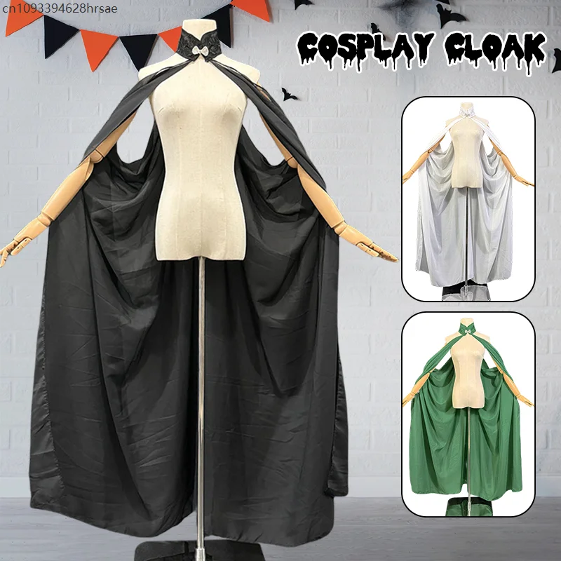 

Unisex Chiffon Hooded Cloak Coat Wicca Robe Cape Shawl Halloween Ball Party Witch Wizard Cosplay Stage Performance Costume