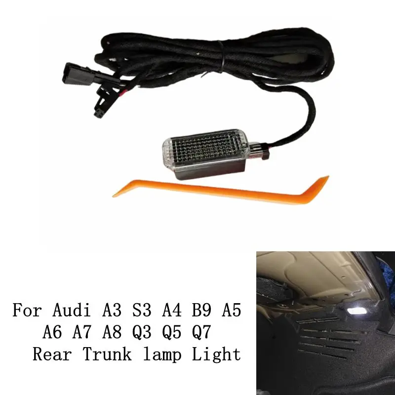 Car interior Rear tailgate Led trunk Light 3 SMD lamp with Cable wiring harness For Audi A4 B9 2016 2017 2018 Q2 Q3 Q5 A3 A6