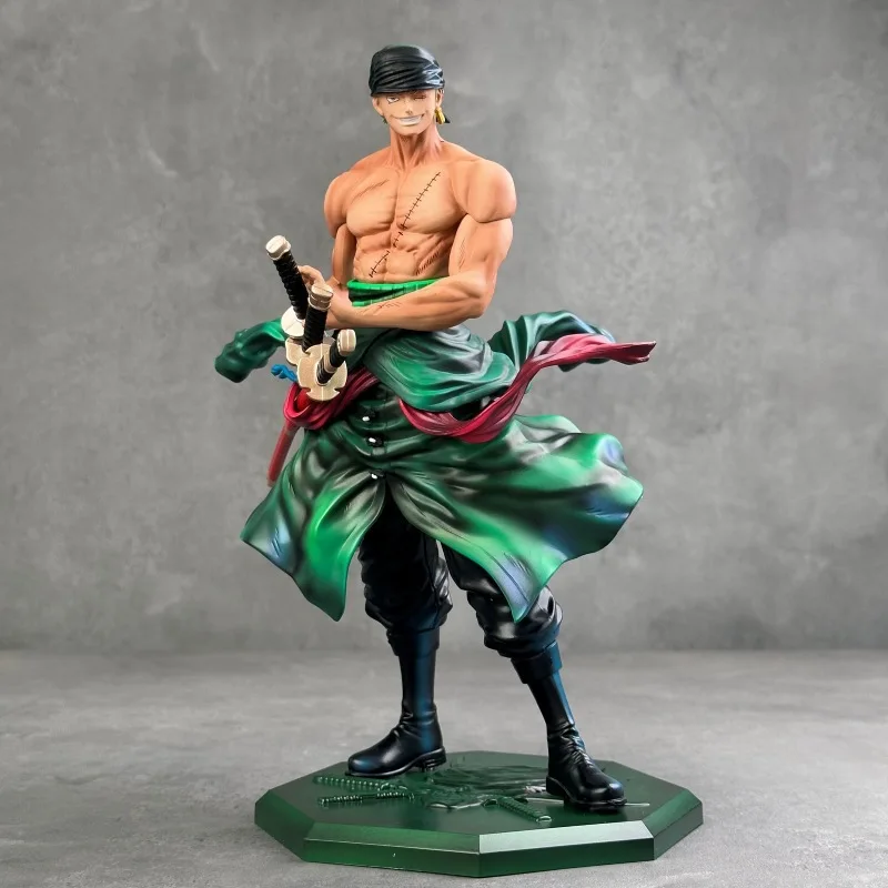 

One Piece Zoro Statue 30cm Three Swords Style Anime Figure GK Model Collectible Gift for Boys Standing Posture