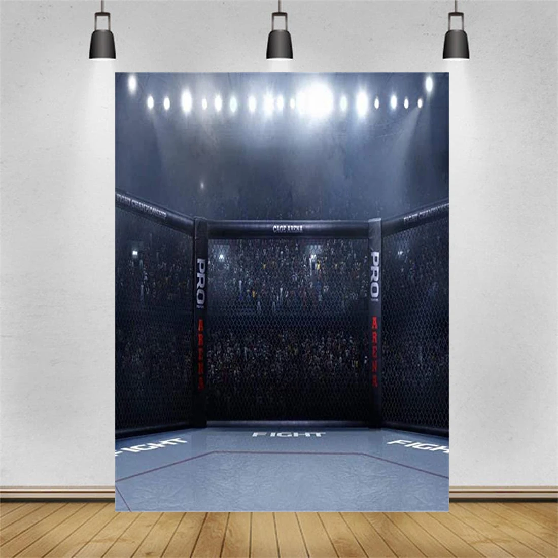 

Wrestling Match Arena Photography Backdrop Boxing Ring Fistfight Field WWE Mixed Marshall Arts Fight Background Man Boy Portrait