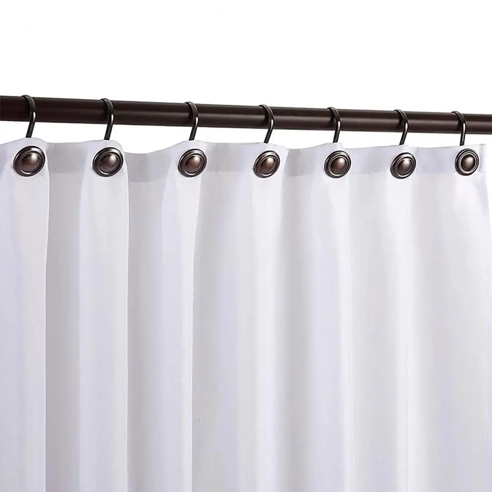 Heavy-duty Shower Curtain Rings Metal Shower Curtain Hooks Decorative Corrosion Resistant Bathroom Accessories Easy for Home