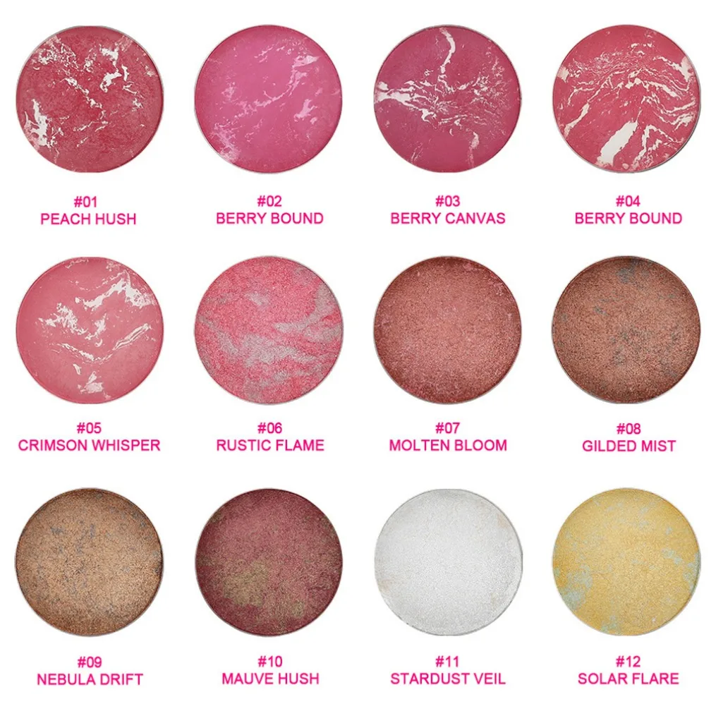 Paleta do różu w piekarniku, wegańska, matowa, perłowa, mieszanka kolorów, możliwość personalizacji logo, długotrwały, wodoodporny puder rozświetlający do twarzy.