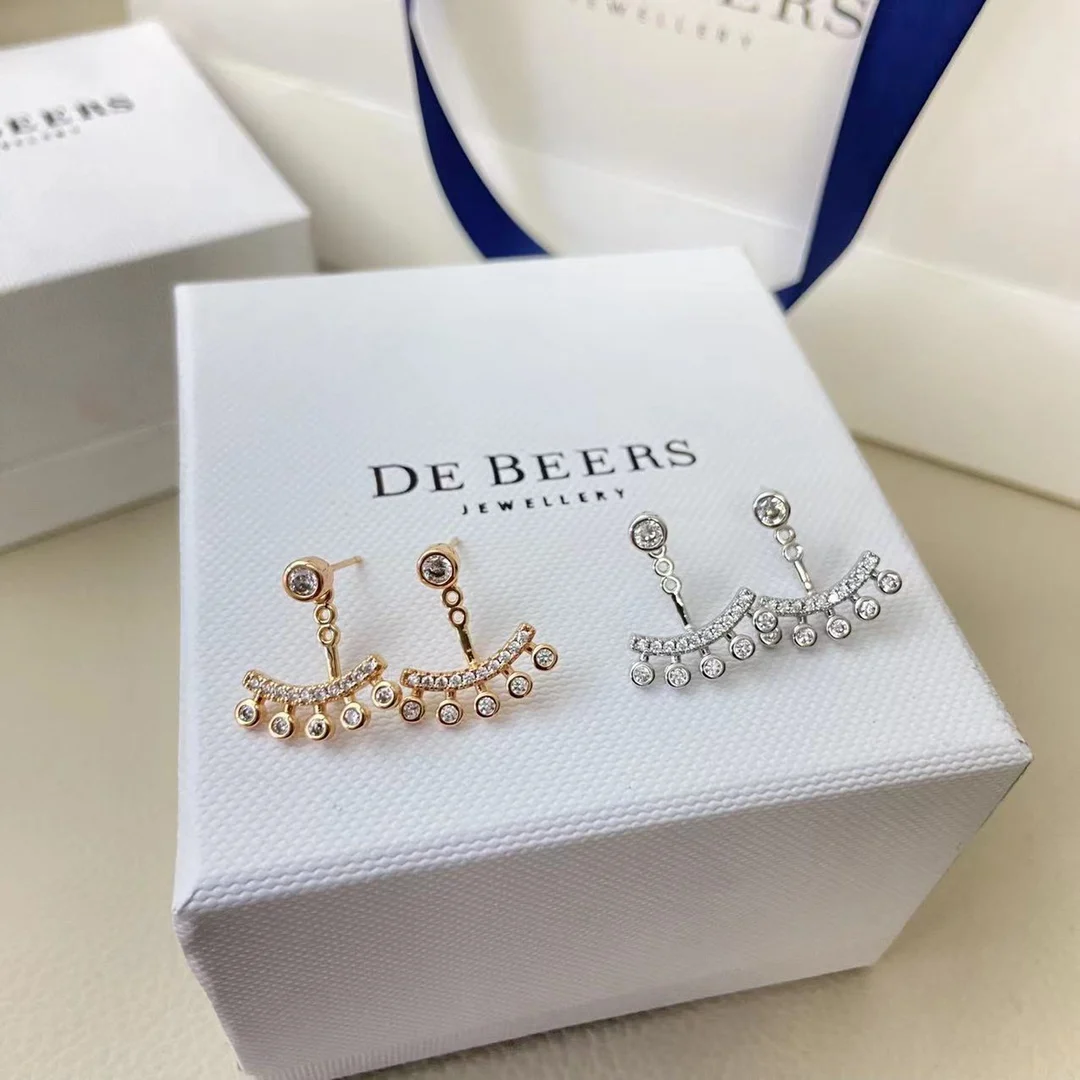 

2025 new Debbie home geometric smiling face earrings unique luxury niche earrings for women exquisite high quality jewelry gifts