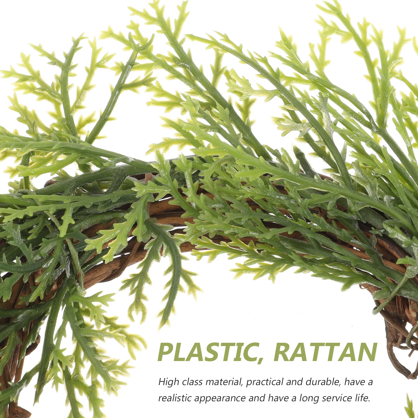 

Simulation Pine Wreath Decorative Ring Wall Hanging Wreath Festival Garland for Door Window Wedding Party Home