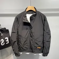 2024 Spring New Men's Casual Topins Trendy Workwear Stand Collar Jacket Fashionable Hong Kong Style Men's Jacket