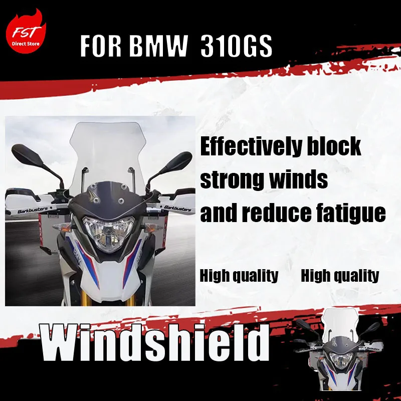 For the modification of BMW 310GS motorcycle - for adding a high-mounted windscreen, front wind deflector, windshield,imported