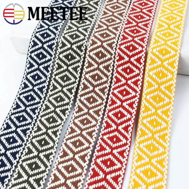 5/10M 38mm Ethnic Jacquard Webbing Strap Lace Trim Ribbon Backpack Waistband Shoes Hat Decor Bias Tape DIY Sewing Accessories