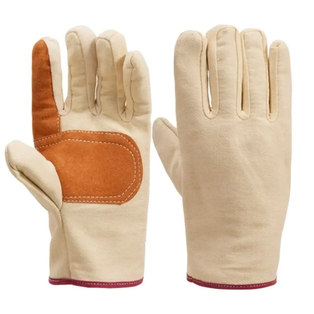 

New Thick Welding Gloves Canvas High Temperature Resistance Safety Gloves Wear Resistant Security Protection