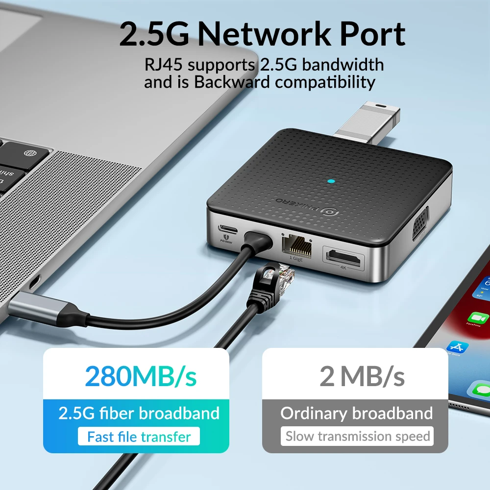 Imagem -02 - Phixero-estação de Ancoragem tipo c Monitor Duplo 10 em Ecrã Triplo Hub Usb c Adaptador Múltiplo para Portáteis Tablets Plug And Play