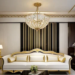 American Style Ceiling Light Luxurious Atmospheric Bedroom Restaurant Semi Chandelier European Style Retro Aisle Crystal Light
