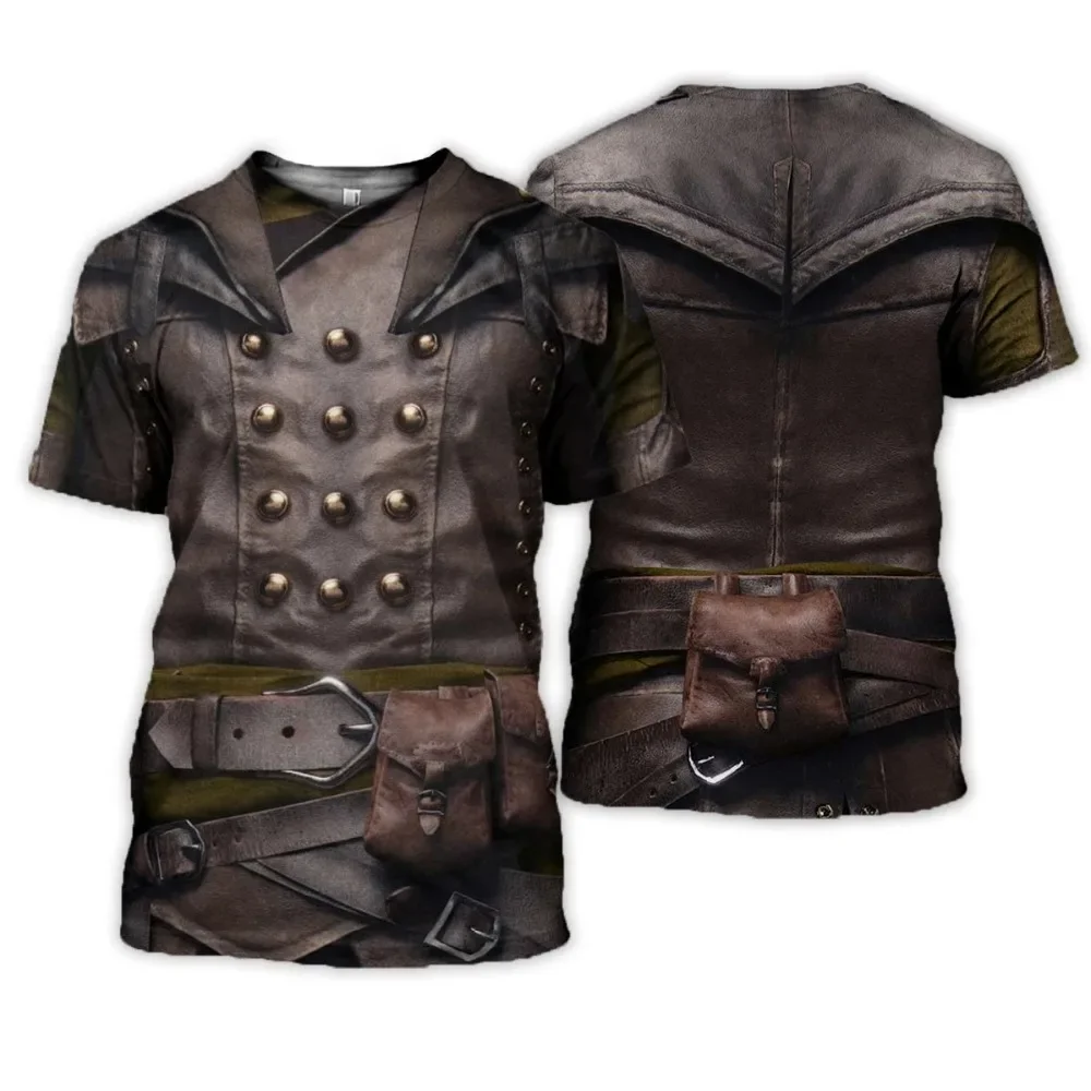 Knights Templar Streetwear Casual Unisex Tops For Men Fashion Medieval Armor 3D Printed T Shirt Harajuku Summer Short Sleeve Tee