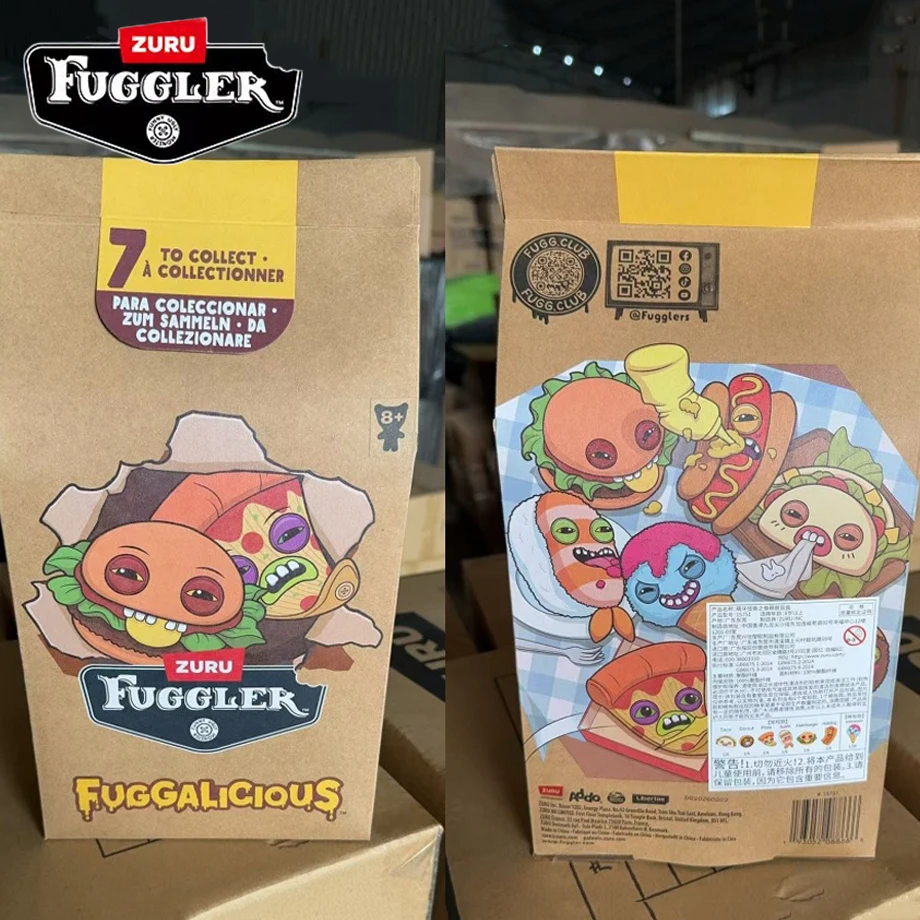 

Fuggler Plush Doll Blind Box Fuggalicious Delicacy Hamburger Pizza Teeth Monster Ugly Kawaii Mystery Box Funny Friend Kids Gift