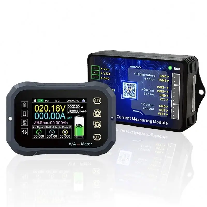 

KG110F Battery Tester 120V 100A Coulomb Meter Indicator Capacity Tester LCD Power Display Phones Control KL110F