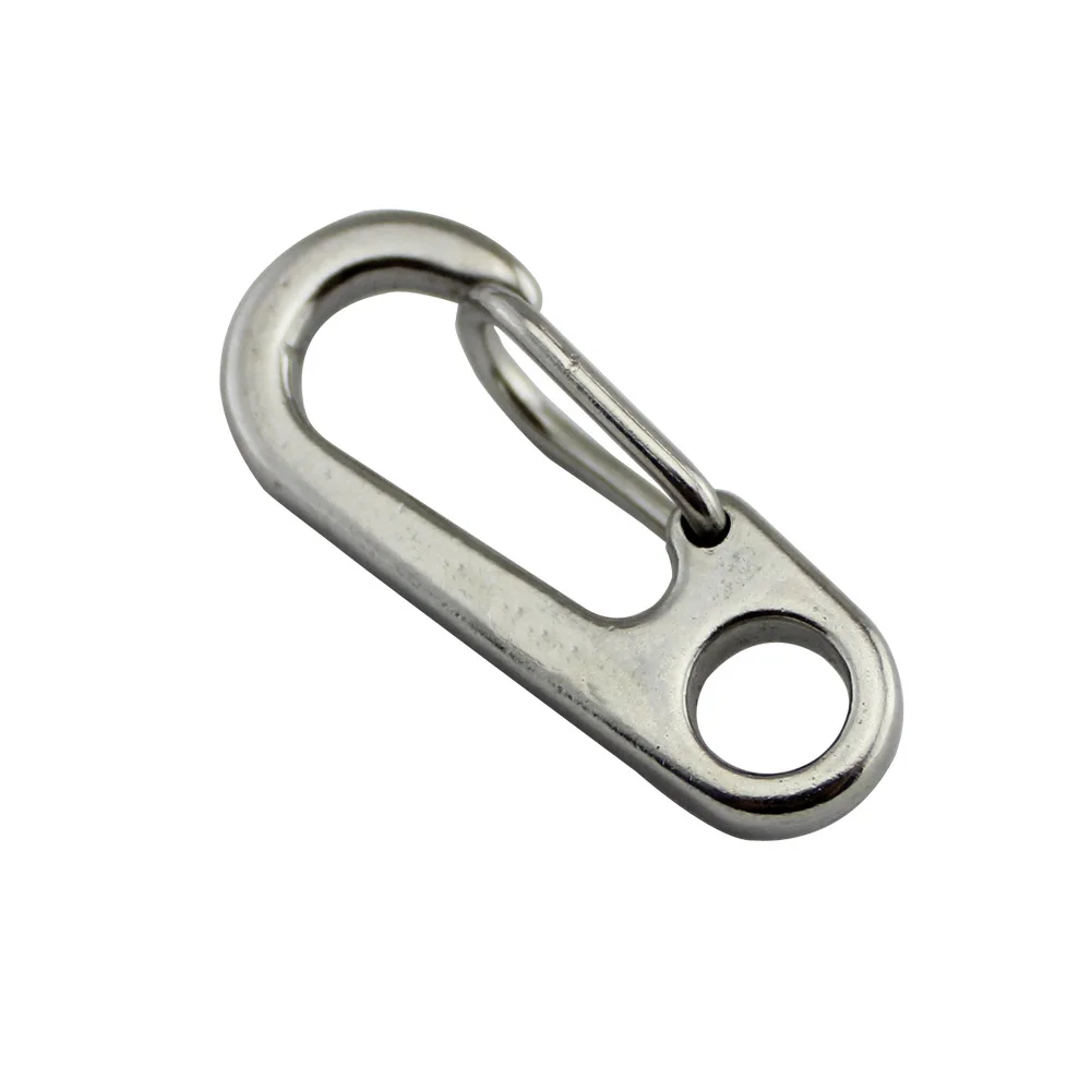 1Pcs Stainless Steel Carabiner Clip Spring-Snap Hook, Mini Quick Release Hook for Outdoor Key Chain Camping Fishing Traveling