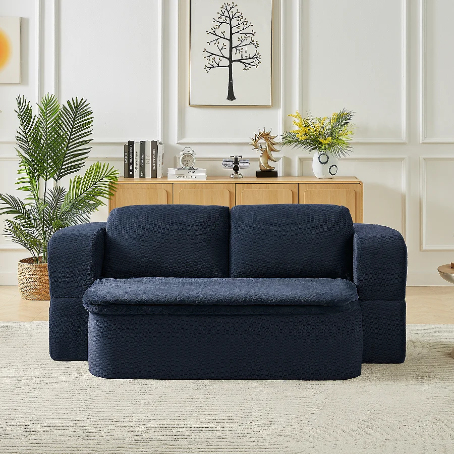 Living Room Bedroom Hotel Convertible Fabric Sofa Bed Folding Futon Floor Foam Compression Sofa Bed