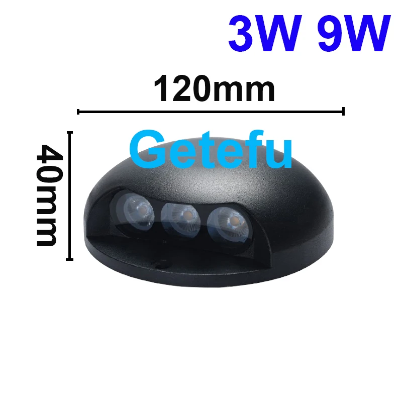 9W 6W 3W LED-Einbauleuchte für den Außenbereich, Untergrundbeleuchtung, Einbaustrahler-Set, IP67, DC12V-24V, Terrassenpflaster, Bodendeck, Treppenlampe – Detail 5