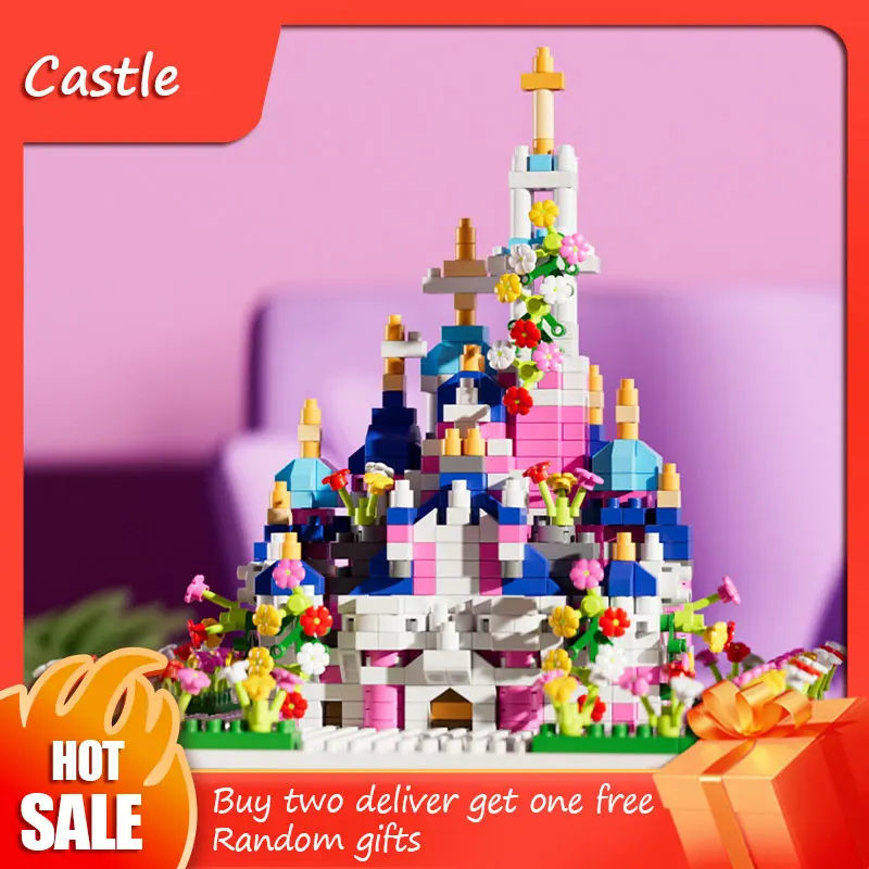 Plastic model model kit legos sets Plush Children toy Building block set House Fairy tale princess dream castle DIY puzzle