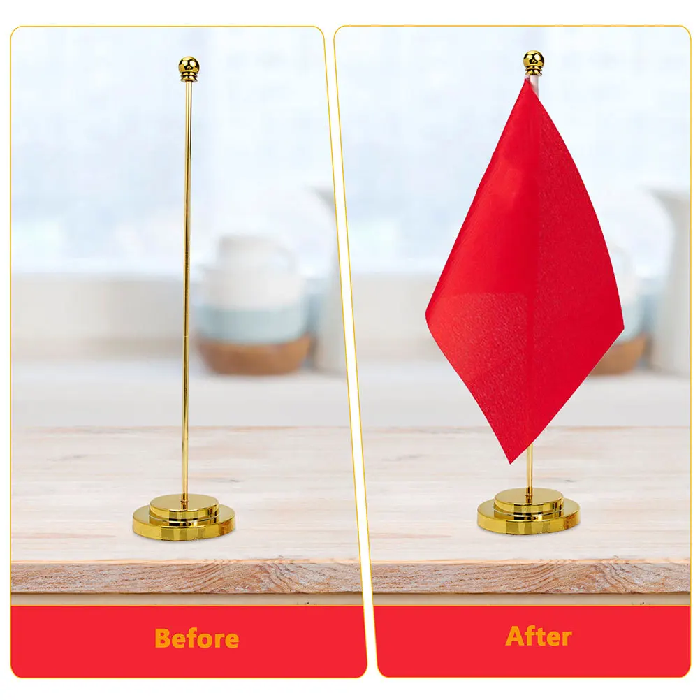 

4 Pcs Flag Stand Indoor Desk Holder Flagpole Holders Support Decorative Mount Base