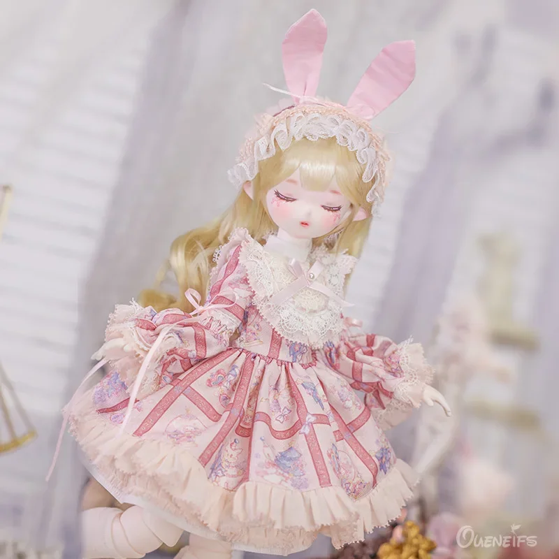 

ShugaFairy Beryl 1/4 BJD Doll - Sleep Eyes & Sogo Body, Resin Ball Jointed Full Set with Bunny Outfit for Adult Collectors