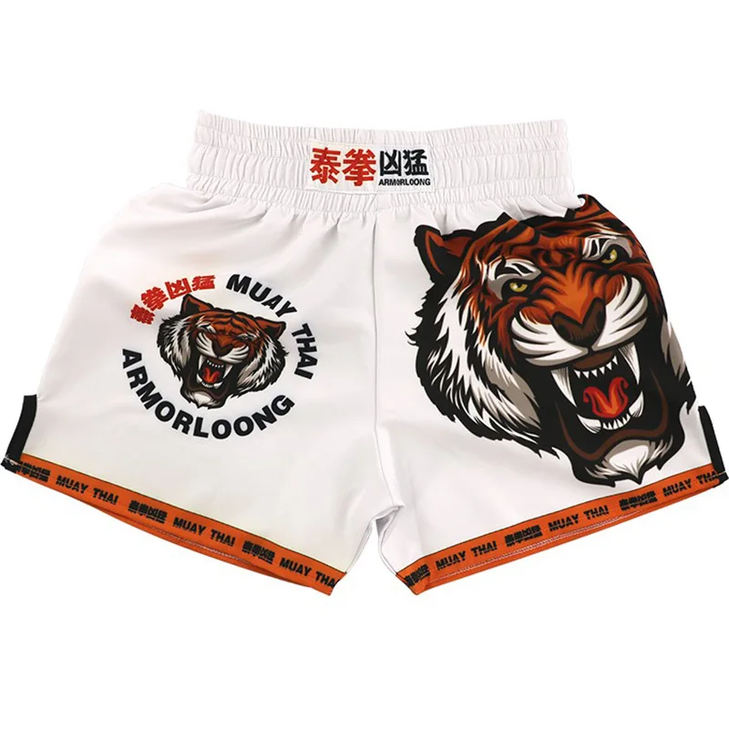 Muay Thai Shorts and Thai Shirt Set Men Women Kids Boxing Grappling Kickboxing Training Fight Shorts Martial Arts MMA Clothing