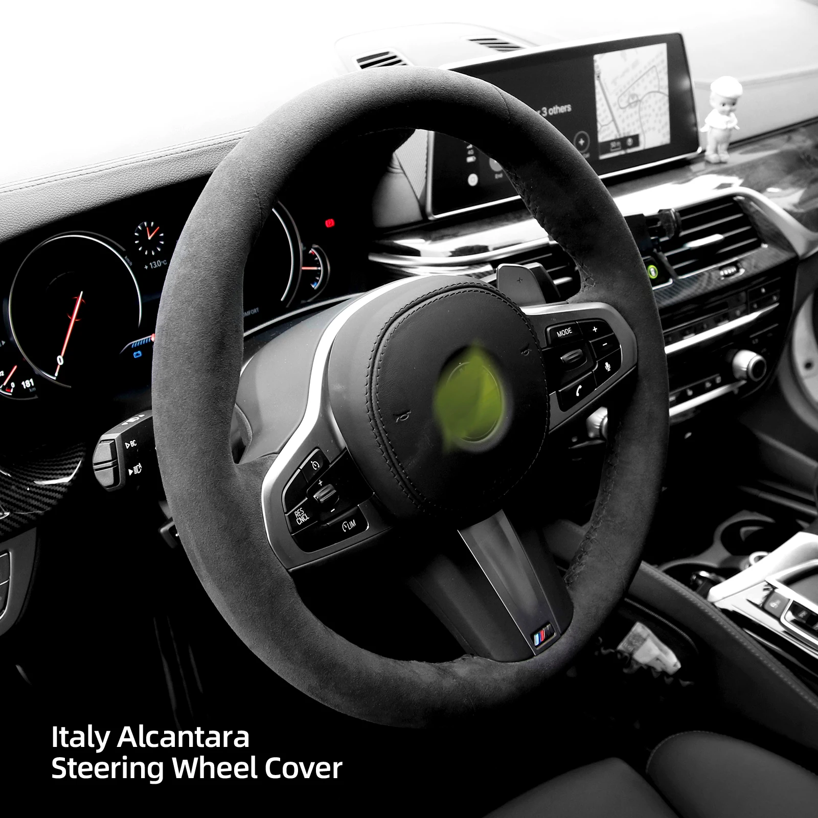 Alfanxi Hand Stitch Alcantara Steering Wheel Cover for BMW G20 G21 F40 F44 G22 G26 G30 G31 G32 G11-16 G01 G02 G05 G06 G07 G29