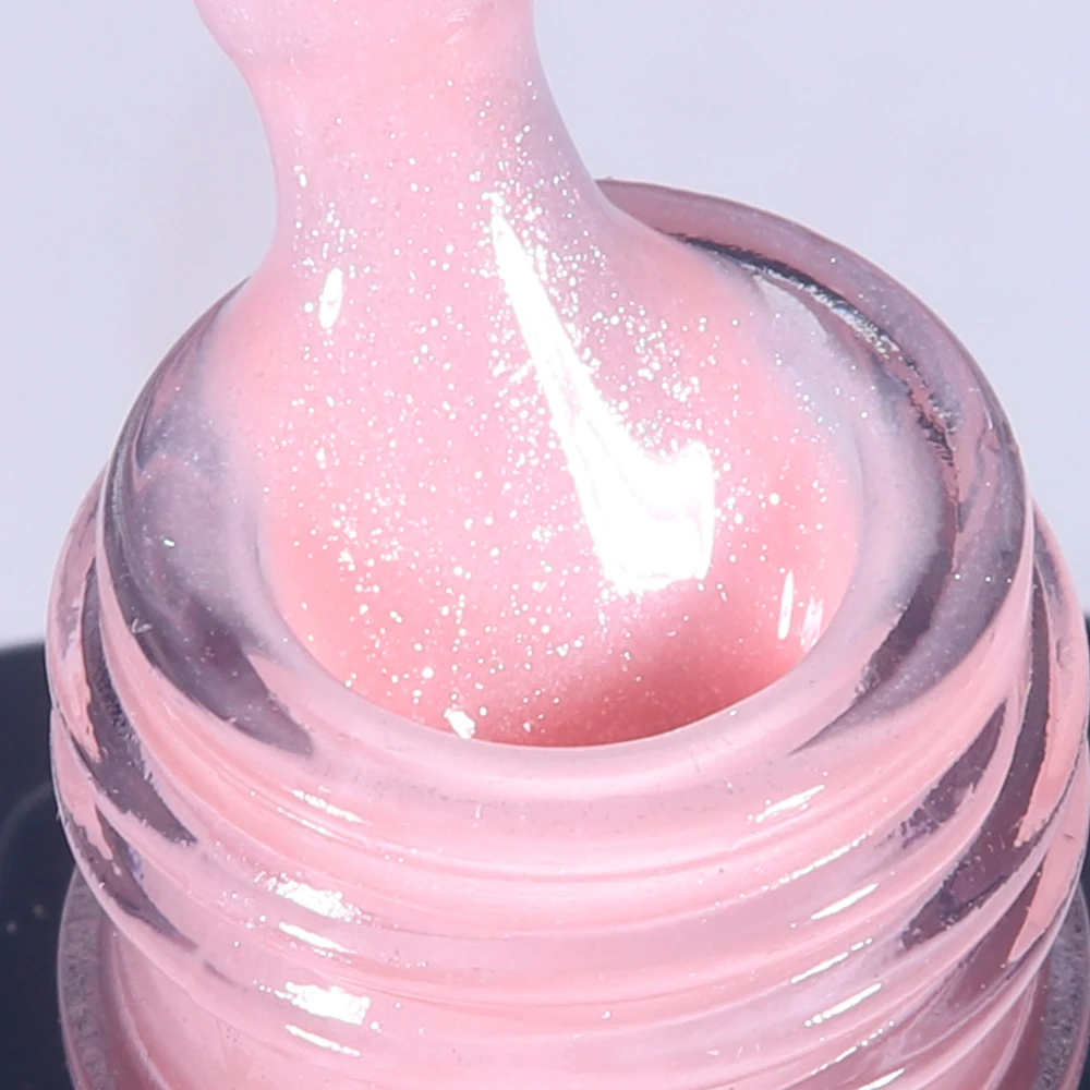 KODIES GEL Builder Nail Gel Polish Base Coat 2 IN 1 Shimmery Glitter Construction Gel for Extension Semi Permanent UV Nails Art