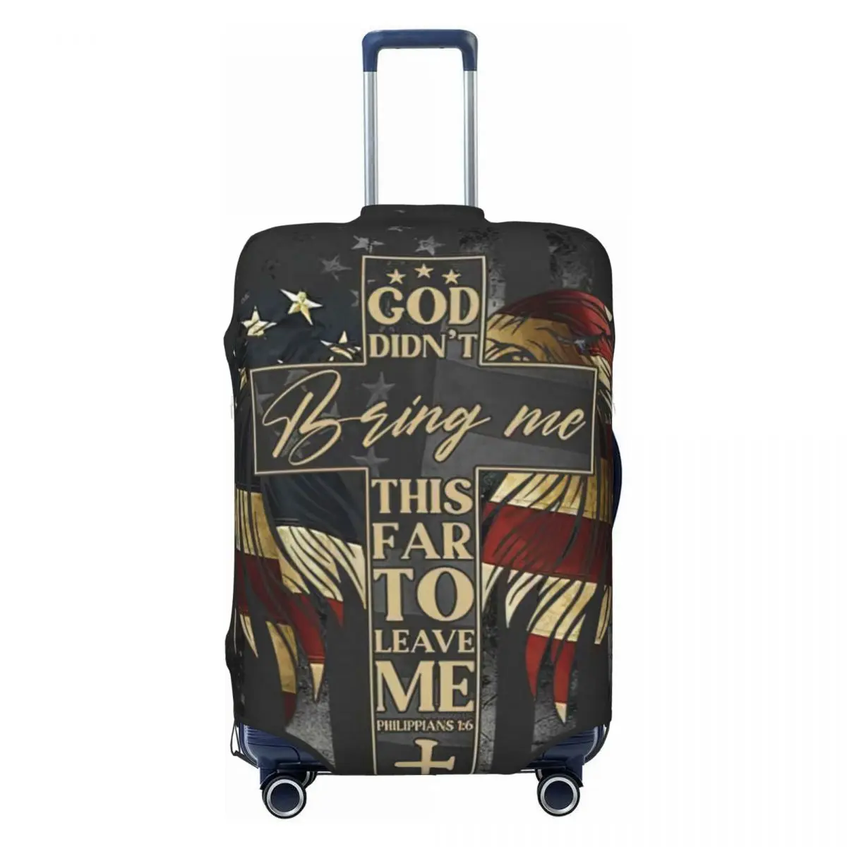 Cross America Print Luggage Protective Dust Covers Elastic Waterproof 18-32inch Suitcase Cover Travel Accessories