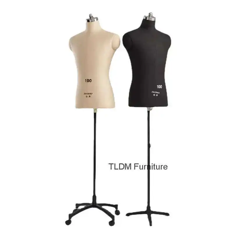 Mannequin Three-dimensional Legs Male Half-length with Sewing Mannequins Clothing Design Model with Metal Base Can Be Pined i