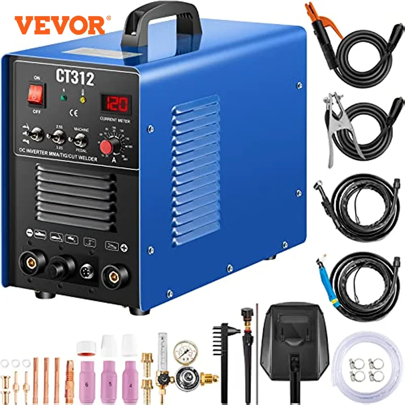 VEVOR Plasma Cutter 3 In1 Combo Welding Machine Inverter Welder Multi Functional TIG/MMA/Plasma Cutter Weldering Machine Welder