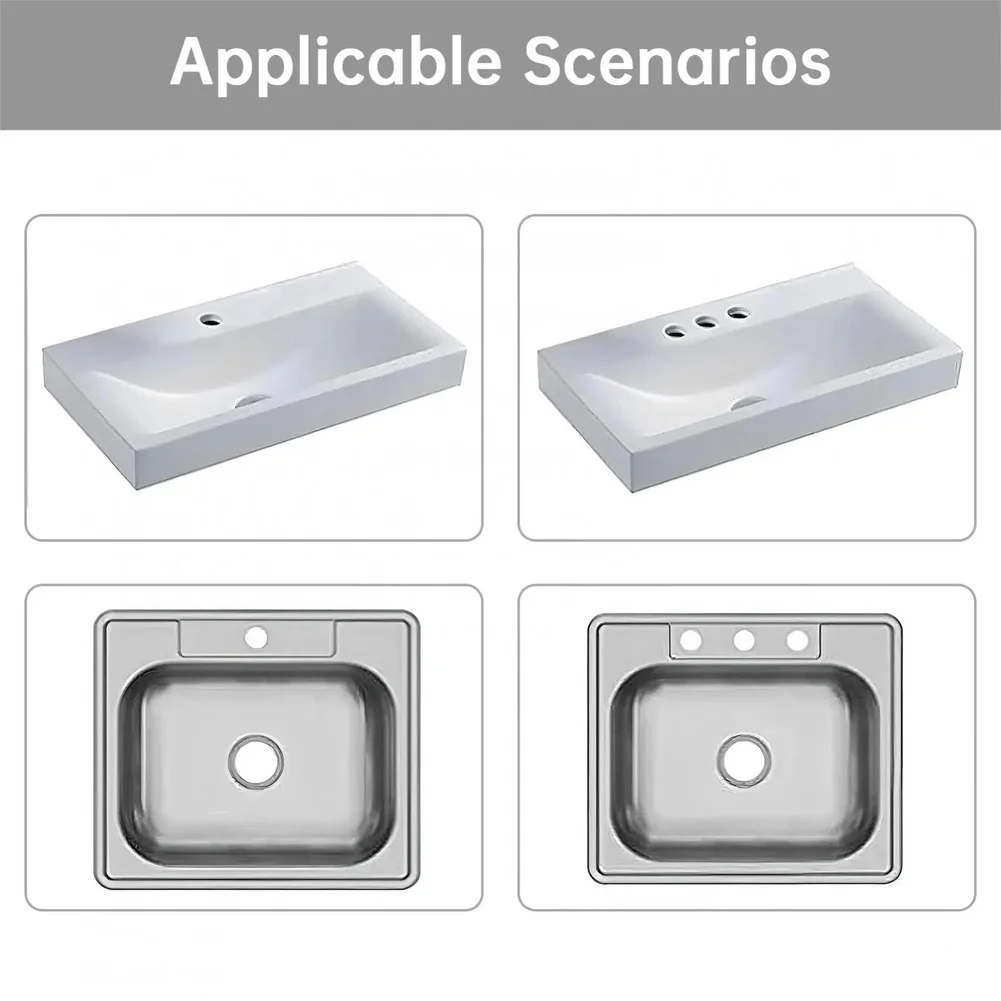 

1pc Faucet Deck Plate 10 Inch Square Stainless Steel Hole Cover Deck Plate Bathroom Kitchen Faucet Accessories Chrome Black