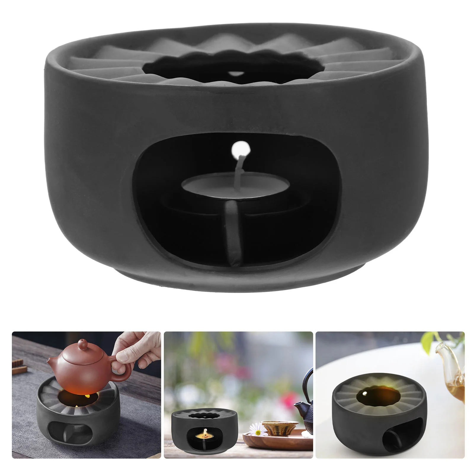 1 Set Teapot Insulation Base with Tealight Holder Ceramic Tealight Heating Base Teapot keeping warm Teapot Warmer