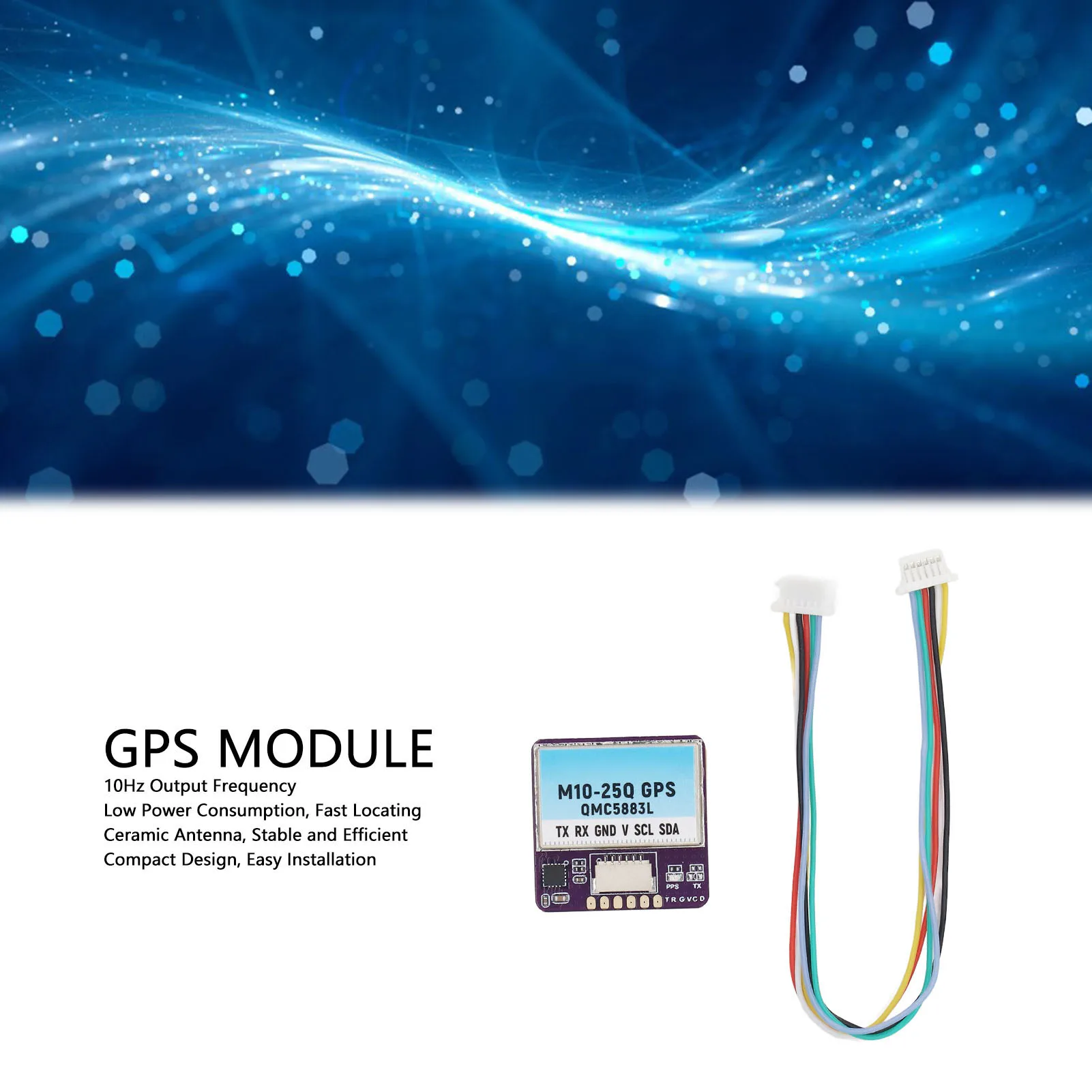 M10‑25Q GPS Module Integrated for QMC5883L Compass Flight Controller Module for FPV Racing Drone