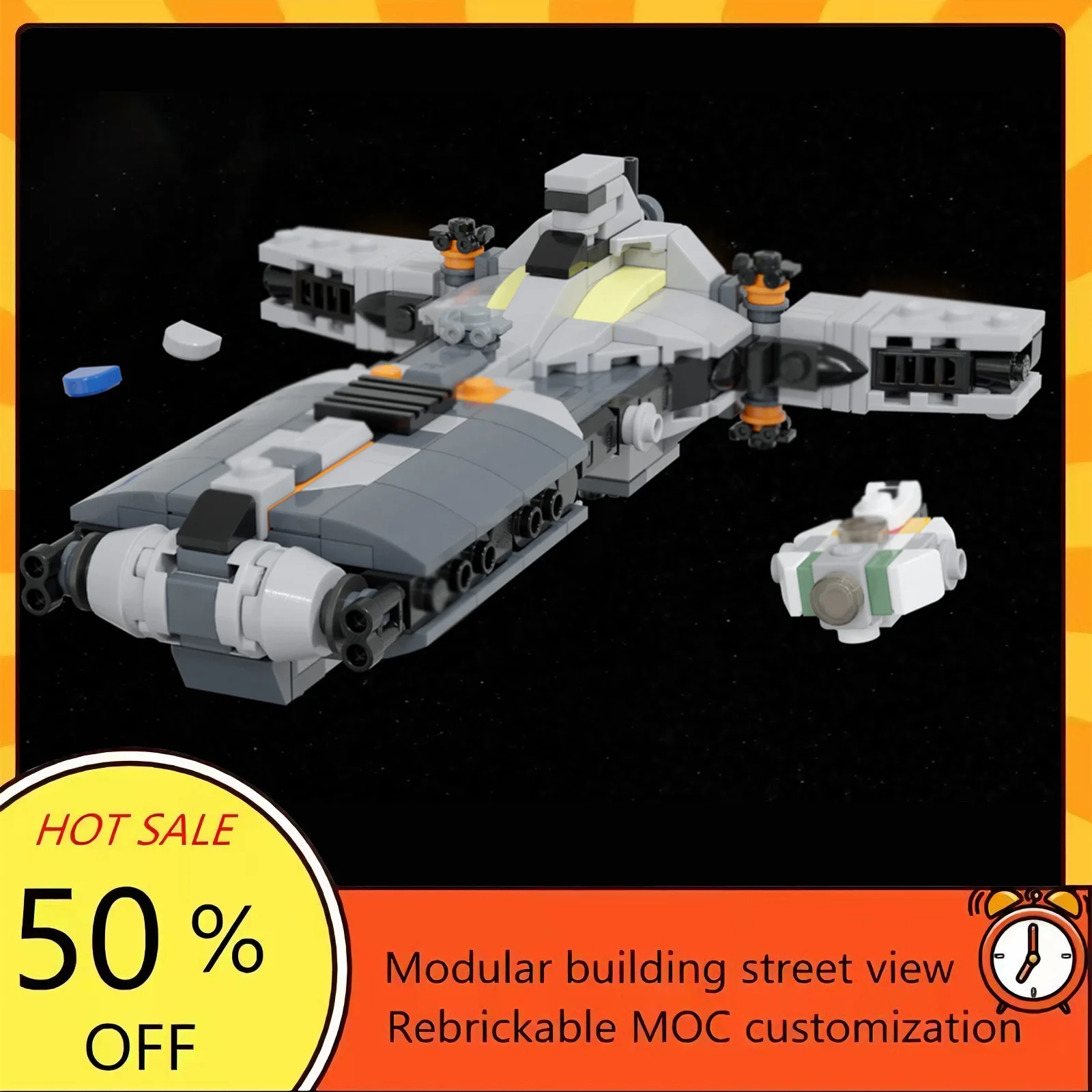 

Набор для сборки космического корабля из 418 деталей: популярная модель по мотивам фильма «Звездные войны», модульный конструктор, технологичный подарок, праздничный набор для детей