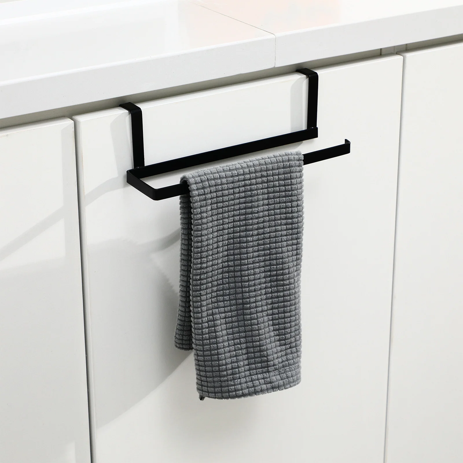 

Heavy Duty Roll Paper Holder Kitchen Towel Rack for Cupboard Door 2.3cm Gap 0.3cm Fit Space Saver Sturdy Easy Install
