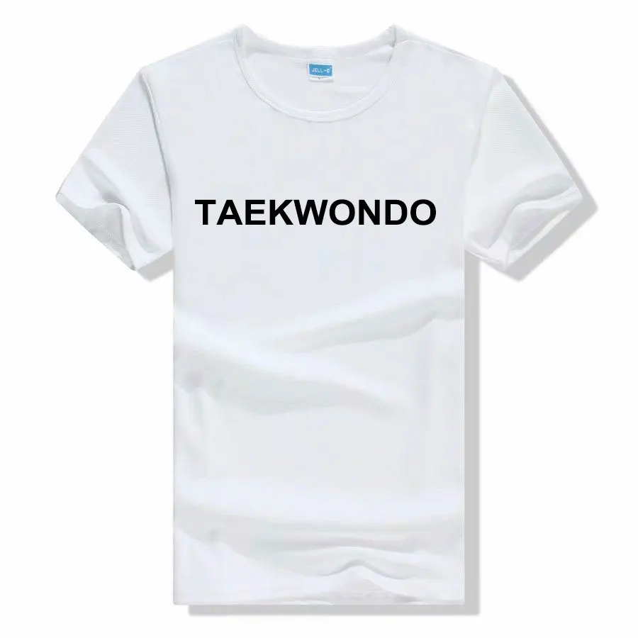 T-shirt ITF taekwondo WTF short sleeve kids adult men women crewneck summer cool breathable quick drying comfort print training